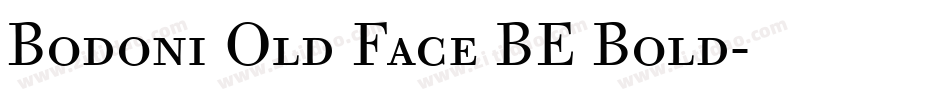 Bodoni Old Face BE Bold字体转换